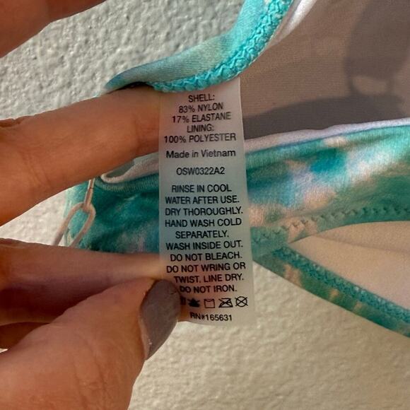 Johnny Was Women’s Calme Blue Adjustable Bathing Suit Top Size Med NWT Vacation - Picture 5 of 8